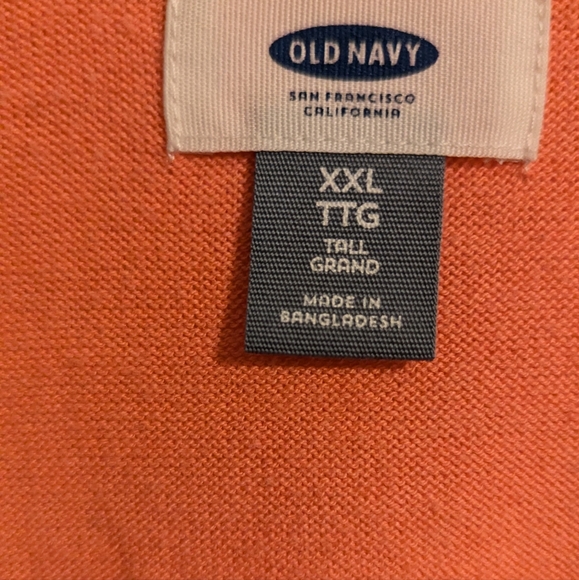 Old Navy Coral Orange Cardigan size XXL Tall - Picture 4 of 7